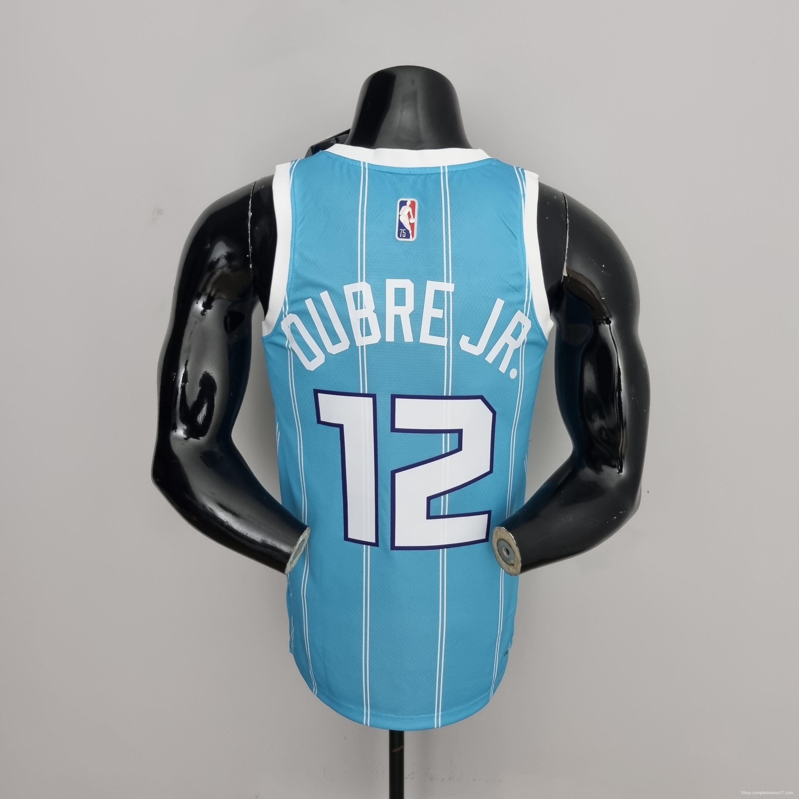 75th Anniversary Oubre jr.#12 Charlotte Hornets Blue NBA Jersey