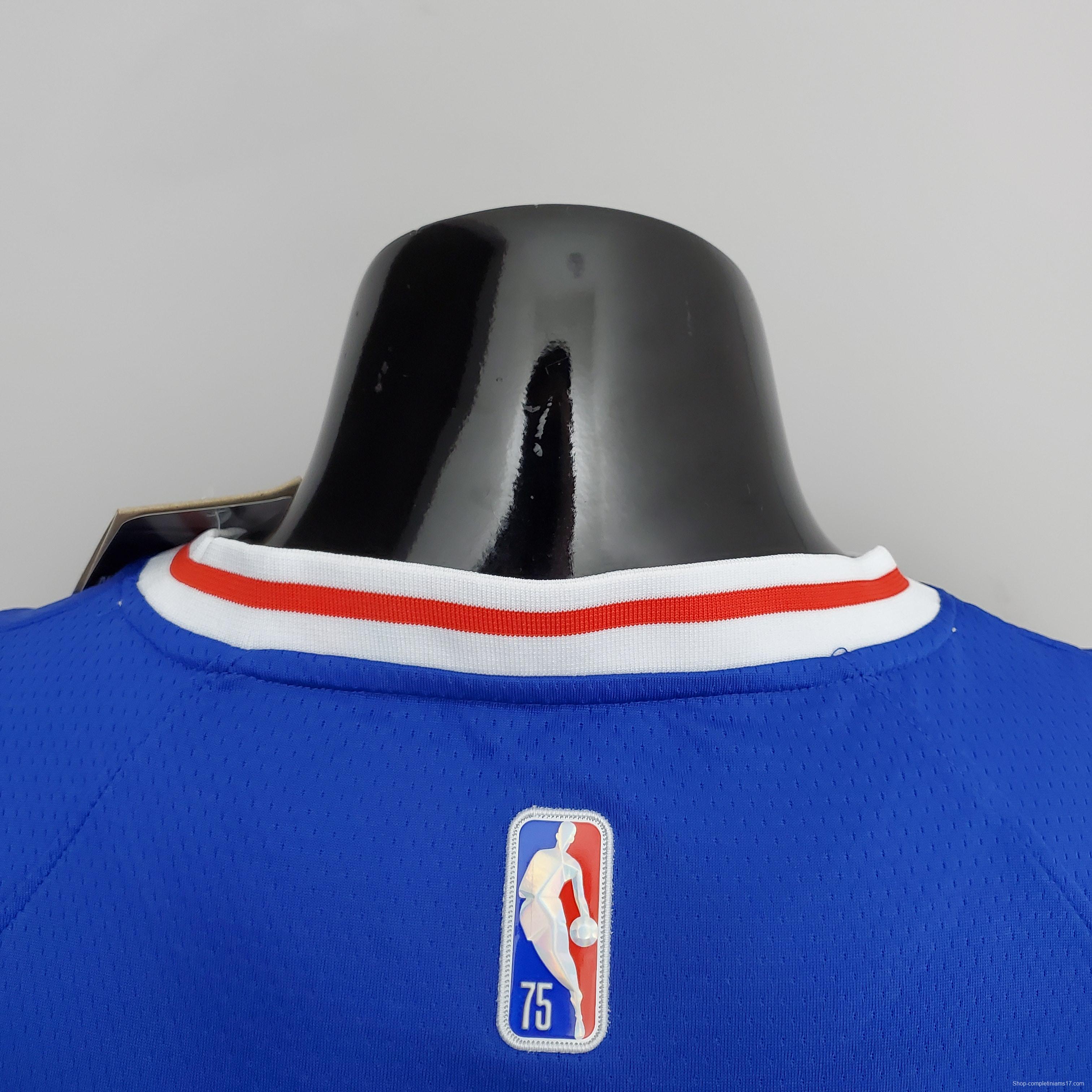 75th Anniversary Philadelphia 76ers MAXEY#0 Blue NBA Jersey