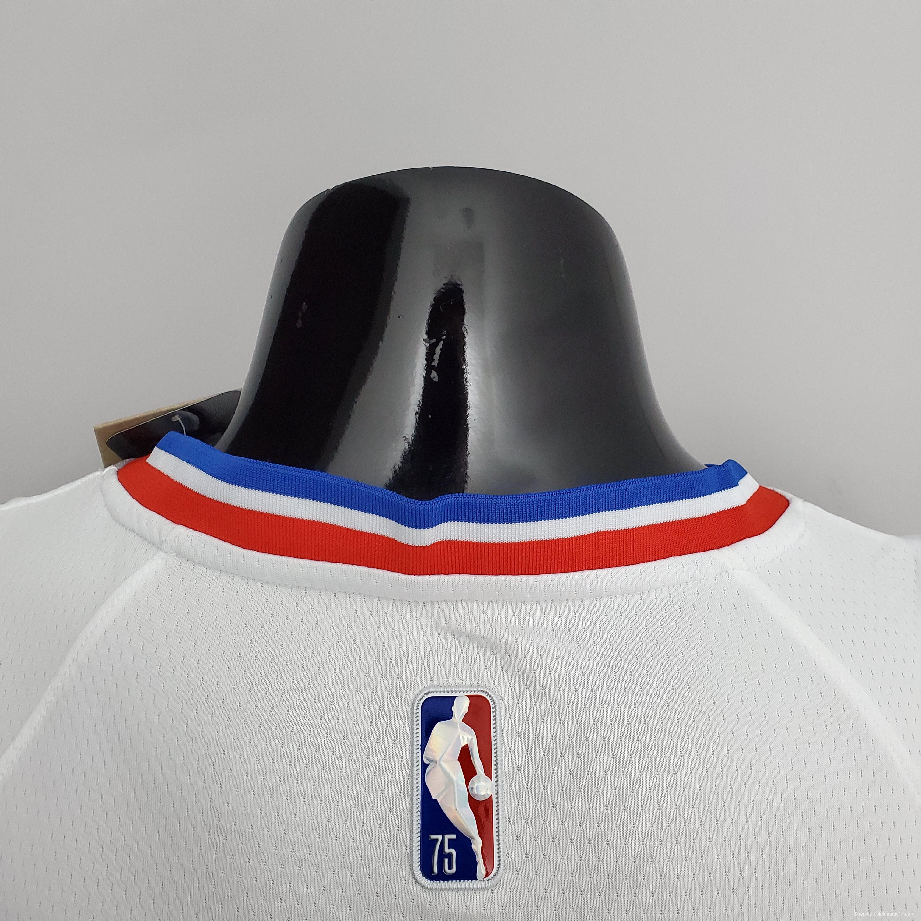 75th Anniversary Philadelphia 76ers EMBIID#21 White NBA Jersey