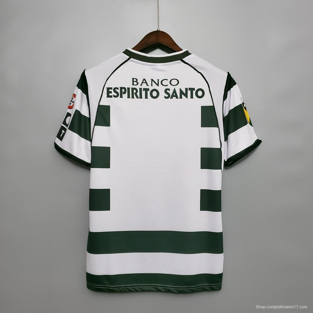 Retro Sporting Lisbon 01/03 home Soccer Jersey