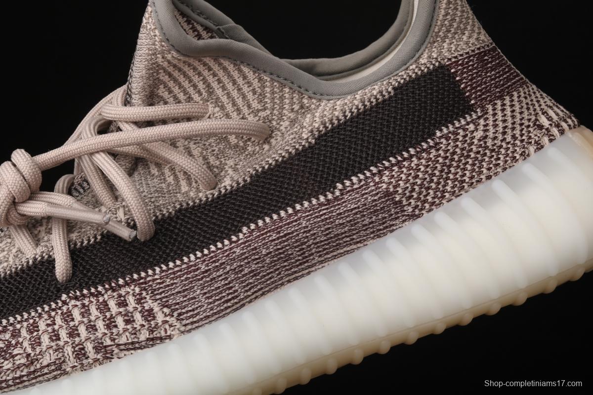 Adidas Yeezy Boost 350V2 Cinder FZ1267 Darth Coconut 350 second generation hollowed-out side coal ash permeable taillights