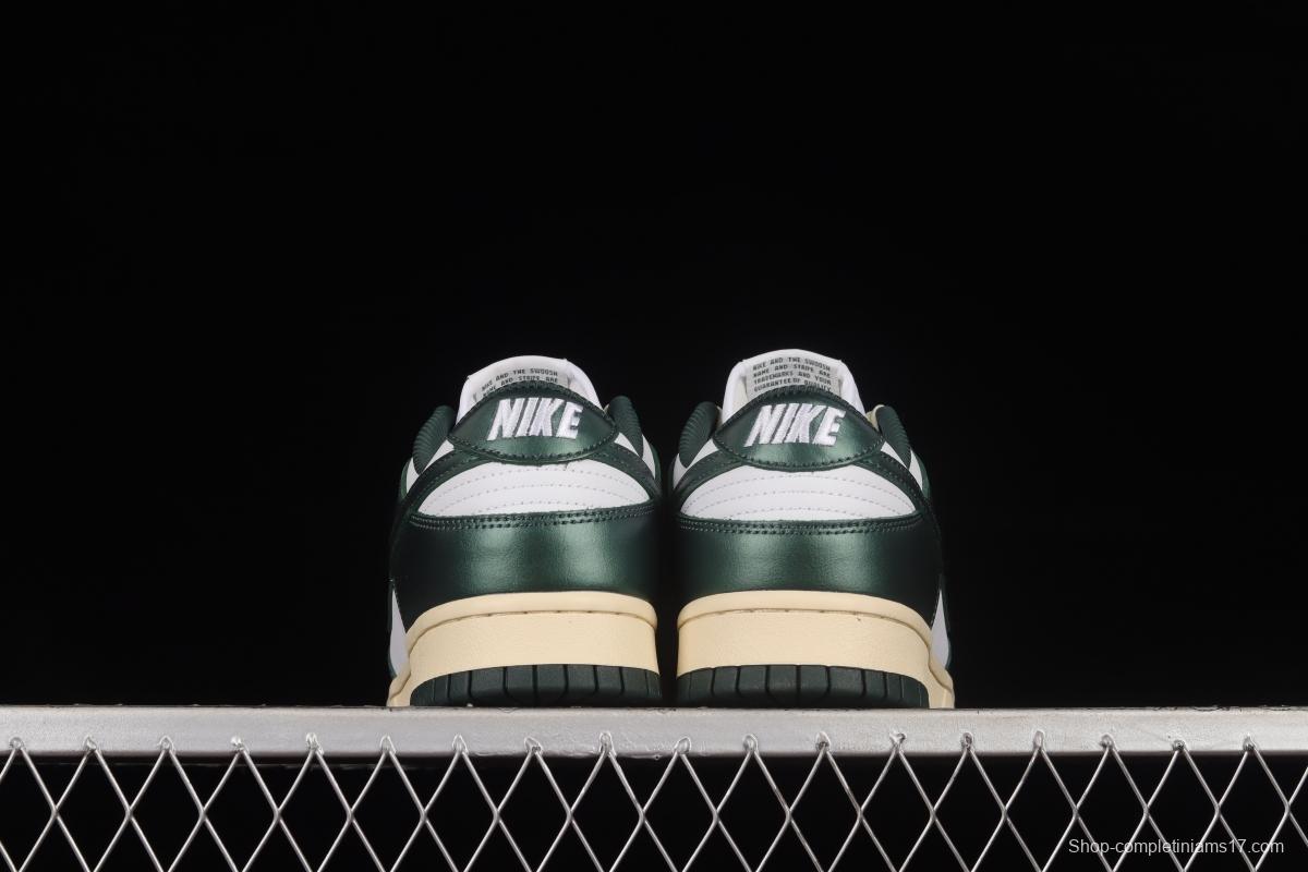 NIKE SB DUNK Low Vintage Green Navy Green Distressed SB Buckle Backboard Fashion Casual Sneakers DQ8580-100