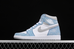 Air Jordan 1 Hyper Royal washed North Carolina high top basketball shoes 575441-402 555088-402