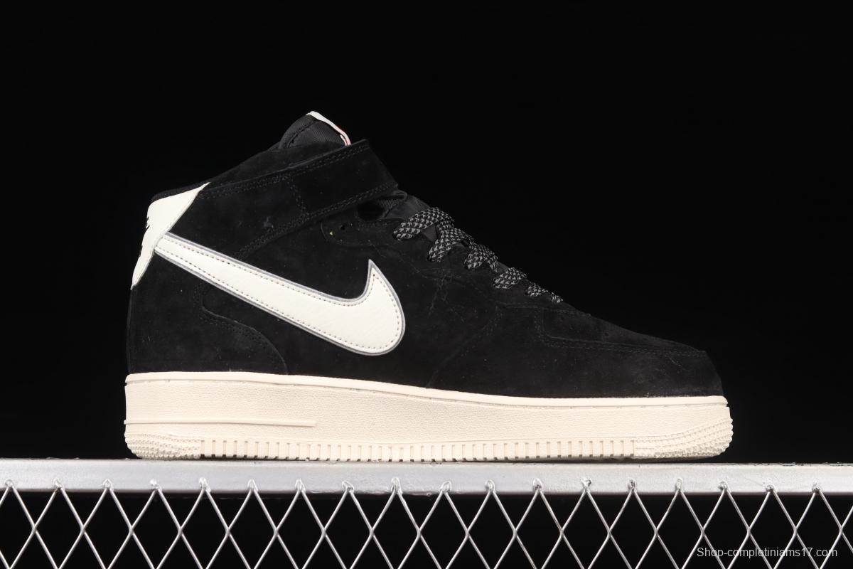 NIKE Air Force 1 Mid'07 3M reflective medium side leisure sports board shoes AA1118-009
