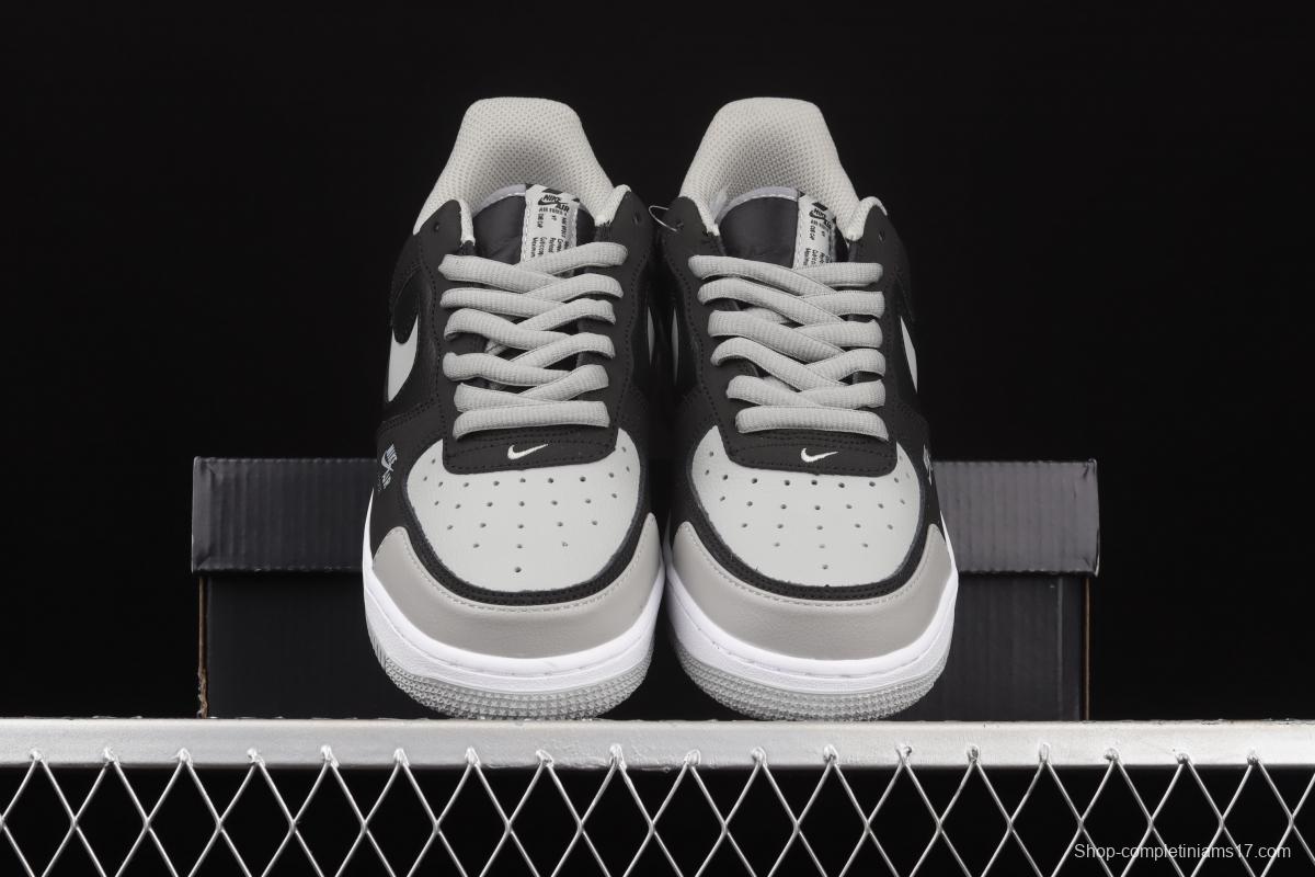 NIKE Air Force 1 Premium ShAdidasow grey Shadow Grey side Logo3M reflective low upper shoes BQ6818-009
