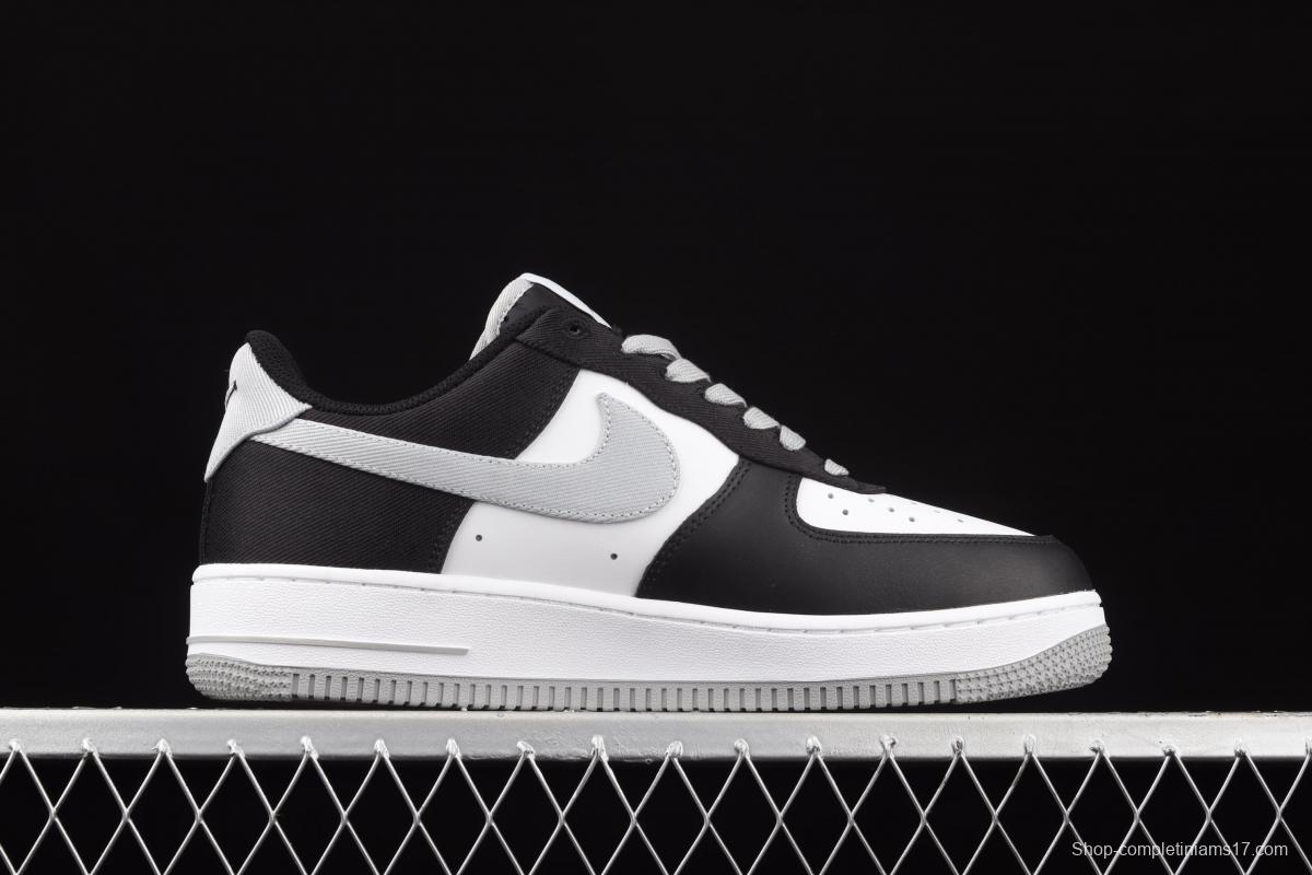 NIKE Air Force 1 Low shadow black gray canvas low upper shoes CT2301-001