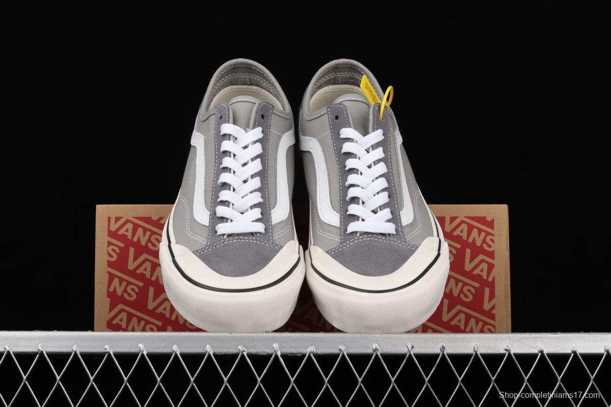 Vans Style 36 gray and white crescent toe low upper shoes VN0A3MVL195