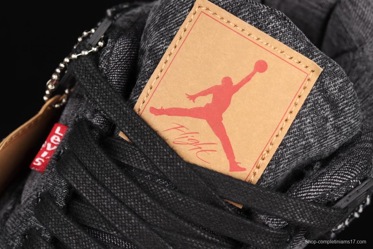 Levi's x Air Jordan 4 Levi joint name tannin black AO2571-001