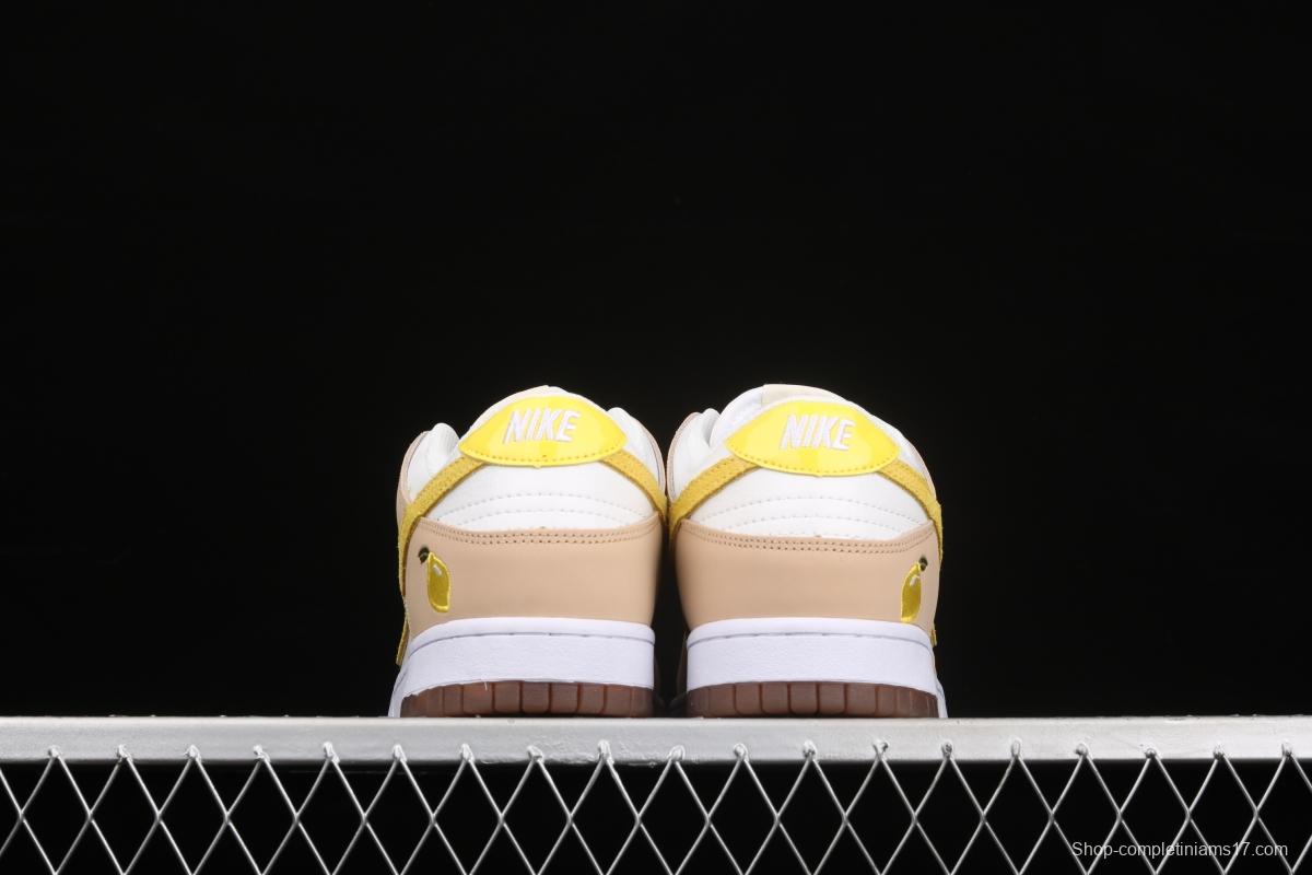 NIKE SB DUNK Low dunk series lemon yellow color matching low-side leisure sports skateboard shoes DJ6902-700