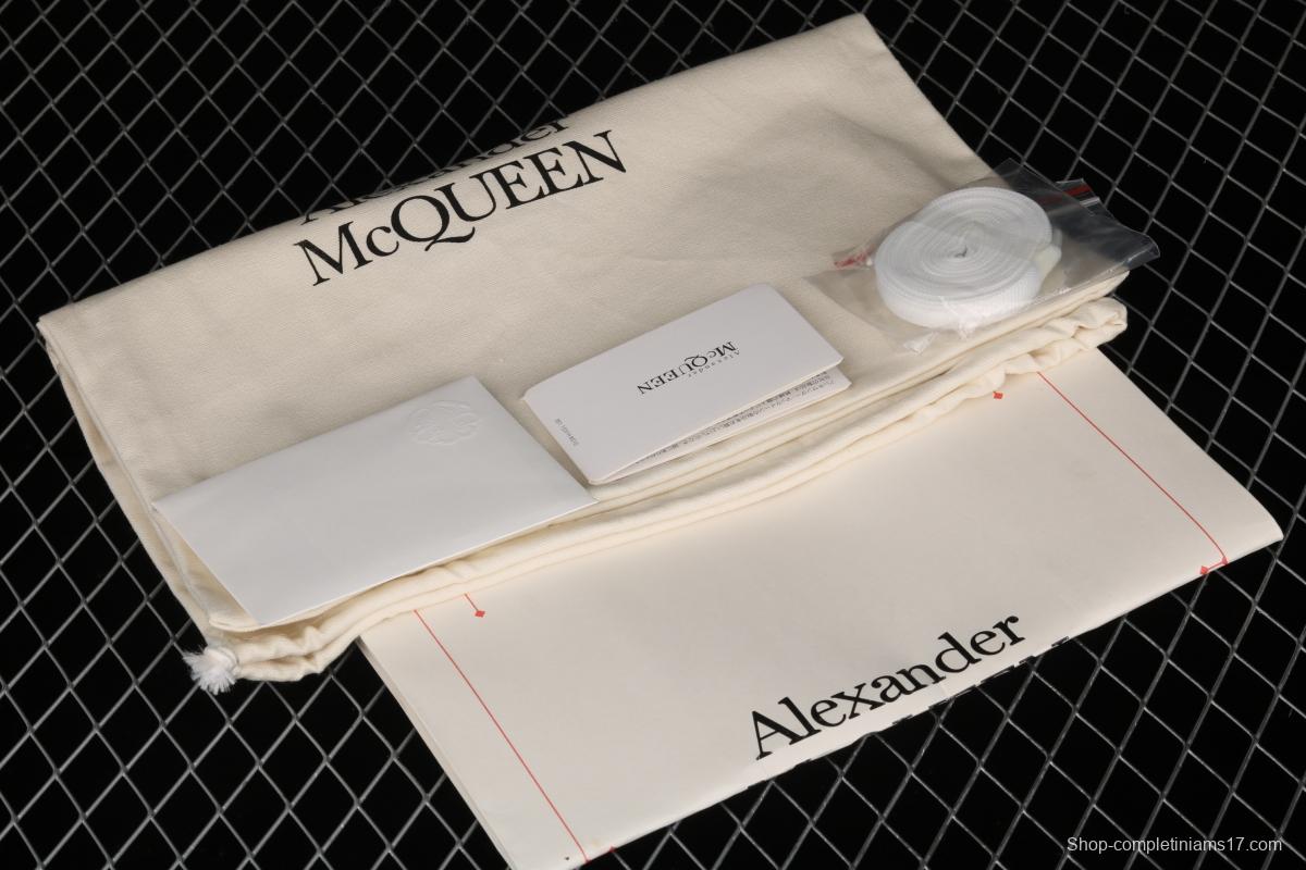 Alexander McQueen blue silk cowhide tail