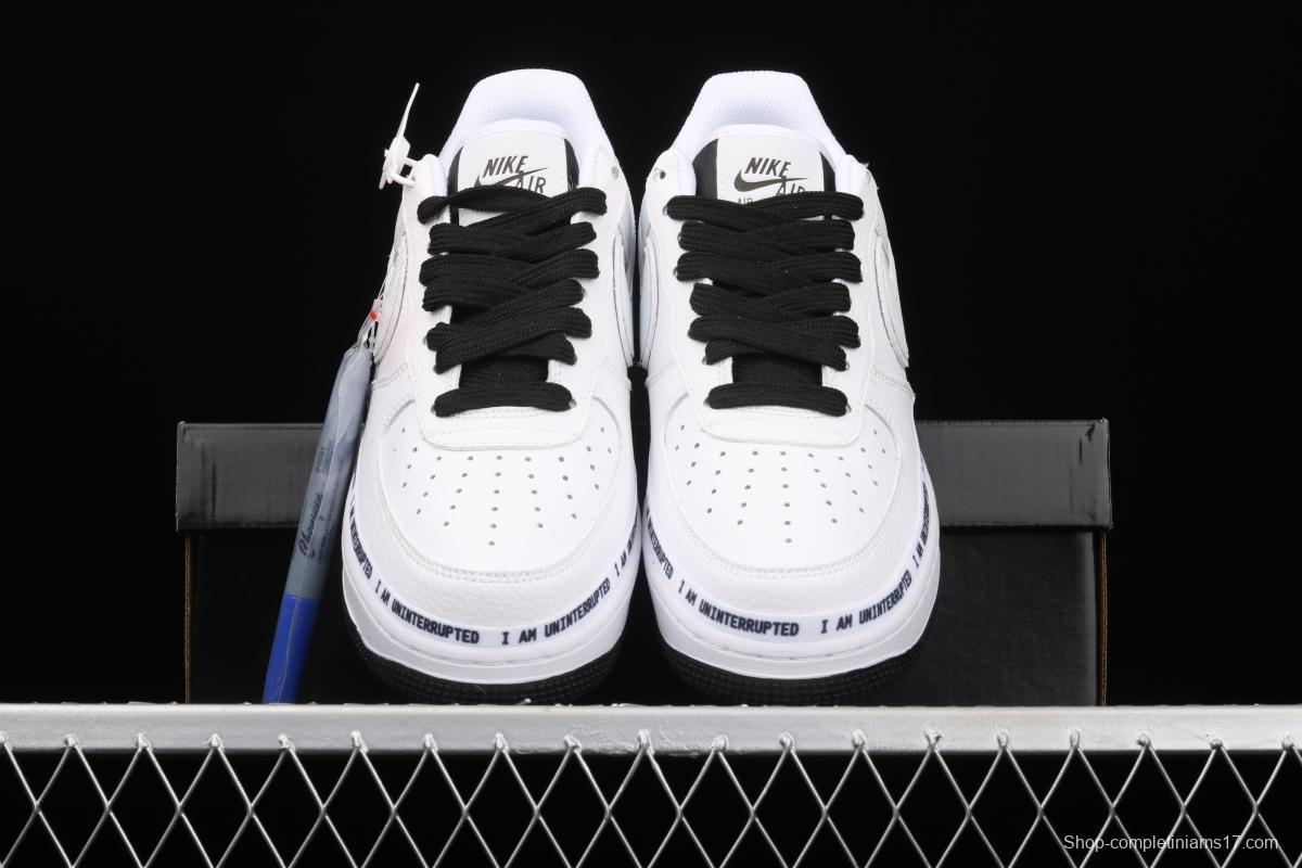 NIKE Air Force 1x 07 Low x Uniterrupted white and blue graffiti James co-signed the same 3M reflective low-top leisure sports board shoes 352267-801