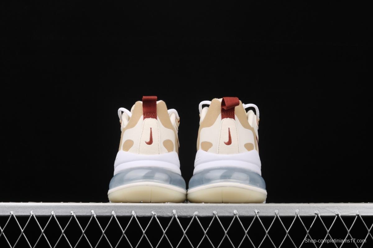 NIKE Air Max 270React new high frequency mesh hollowed-out half-palm air cushion running shoes AT6174-700