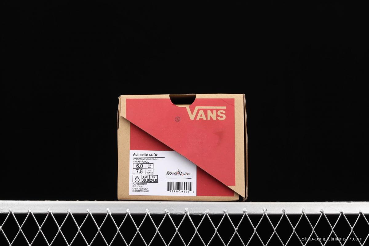 Vans Authentic new summer color matching weaving color checkerboard low upper board shoes VN0A54F29GL