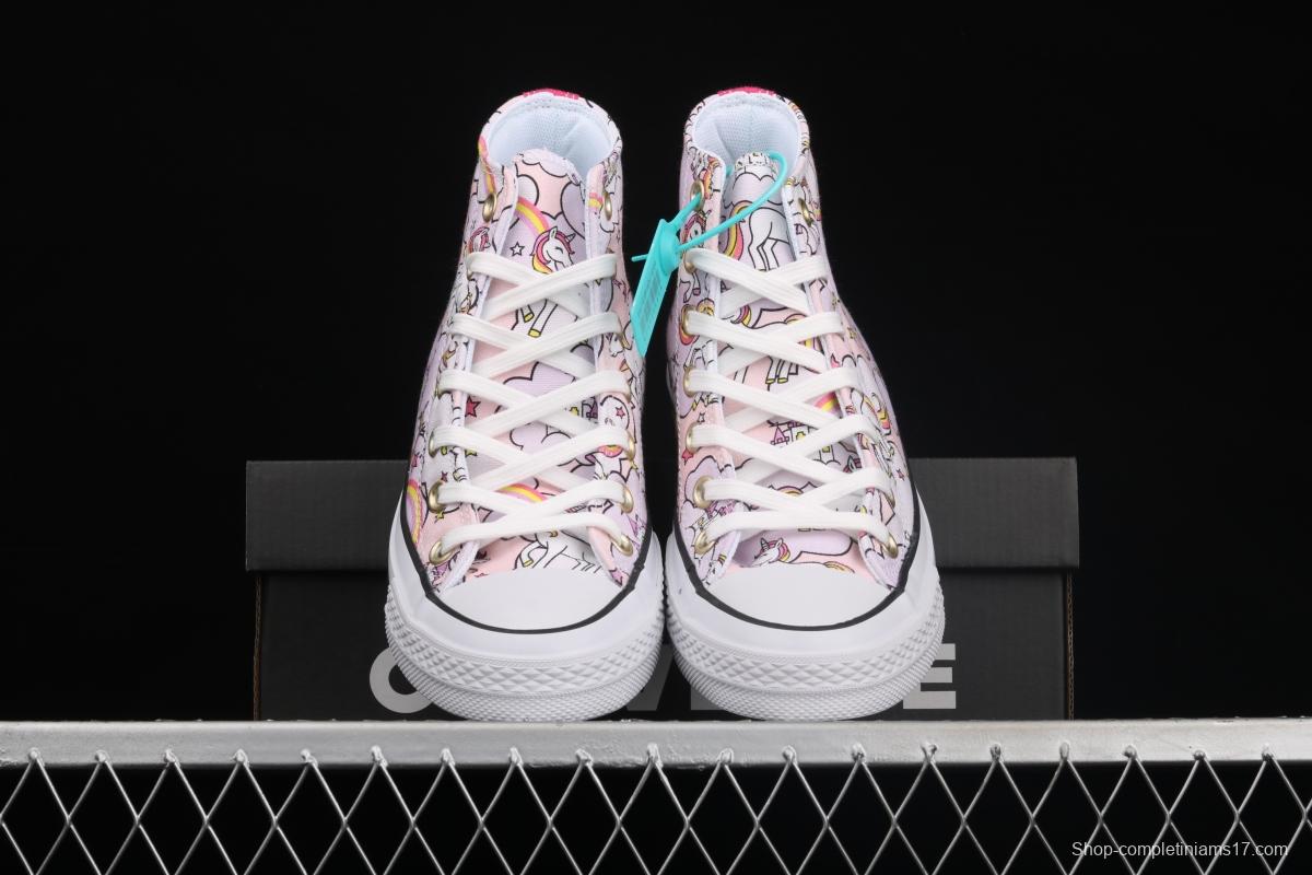 Converse All Star Ma Baoli co-signed cartoon printed high-top casual canvas shoes 669107C