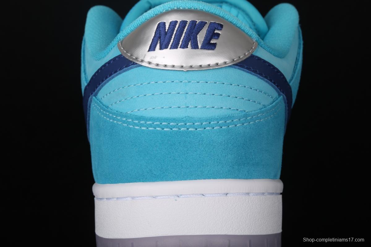 NIKE SB DUNK Low Pro sky blue fur-like fluorescent bottom low-top casual board shoes BQ6817-400
