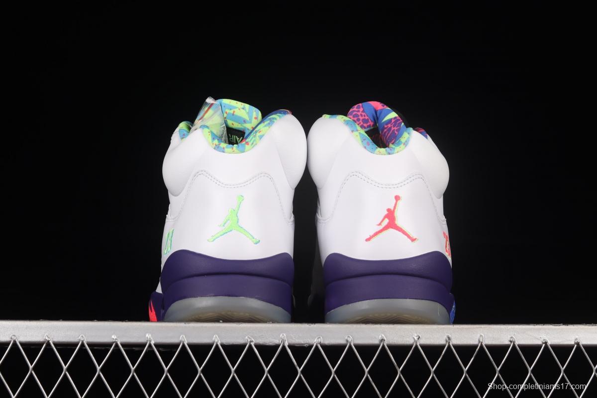 Air Jordan 5 White Bel-Air fresh Prince 2020 Edition College Purple DB3335-100