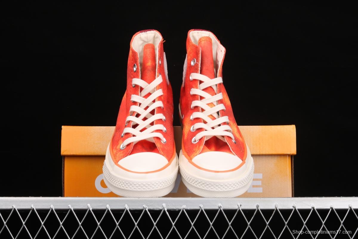 Concept x Converse joint style peach color matching high-top leisure board shoes 170590C