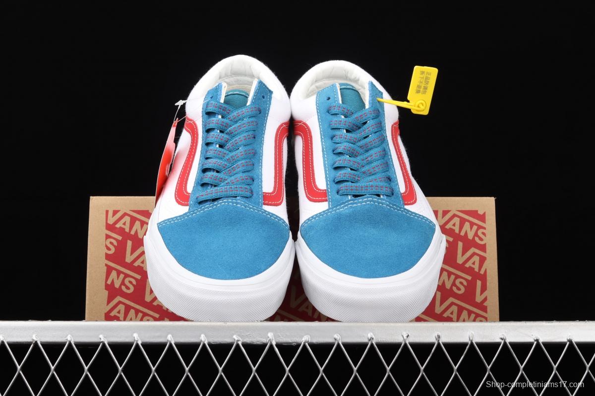 Vans Old Skool white and blue canvas board shoes VN0A38G19XG