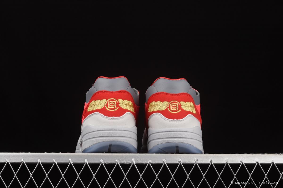 Clot x NIKE Air Max 1 Edison Chen co-signed pink retro casual running shoes DD1870-600