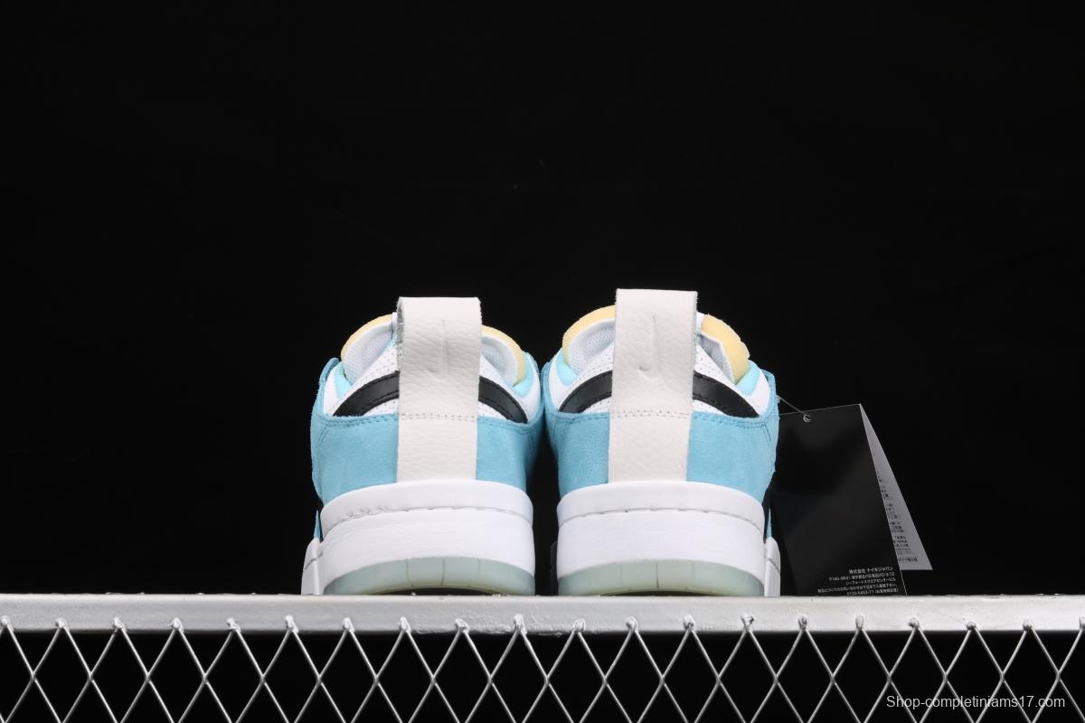 NIKE DUNK Low Disrupt White/Sand/Ghost/Sail lightweight dunk destruction series deconstructed wind low side casual skateboard shoes DD6619-400