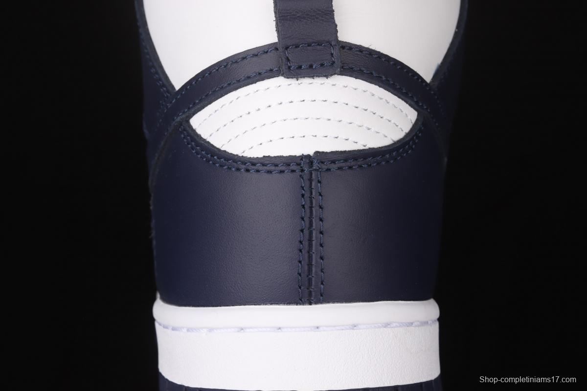 NIKE SB DUNK High dark blue and white SB rebound high upper shoes DD1399-104