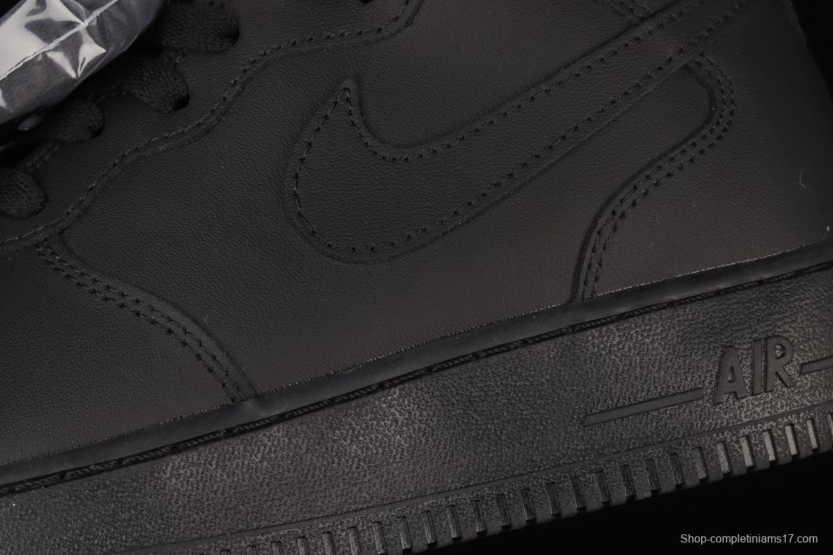 NIKE Air Force 1y07 Low Zhongbang all-black casual board shoes CW2289-001
