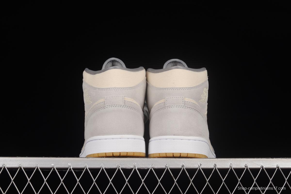 Air Jordan 1 Mid coconut milk mid-top basketball shoes DN4281-100