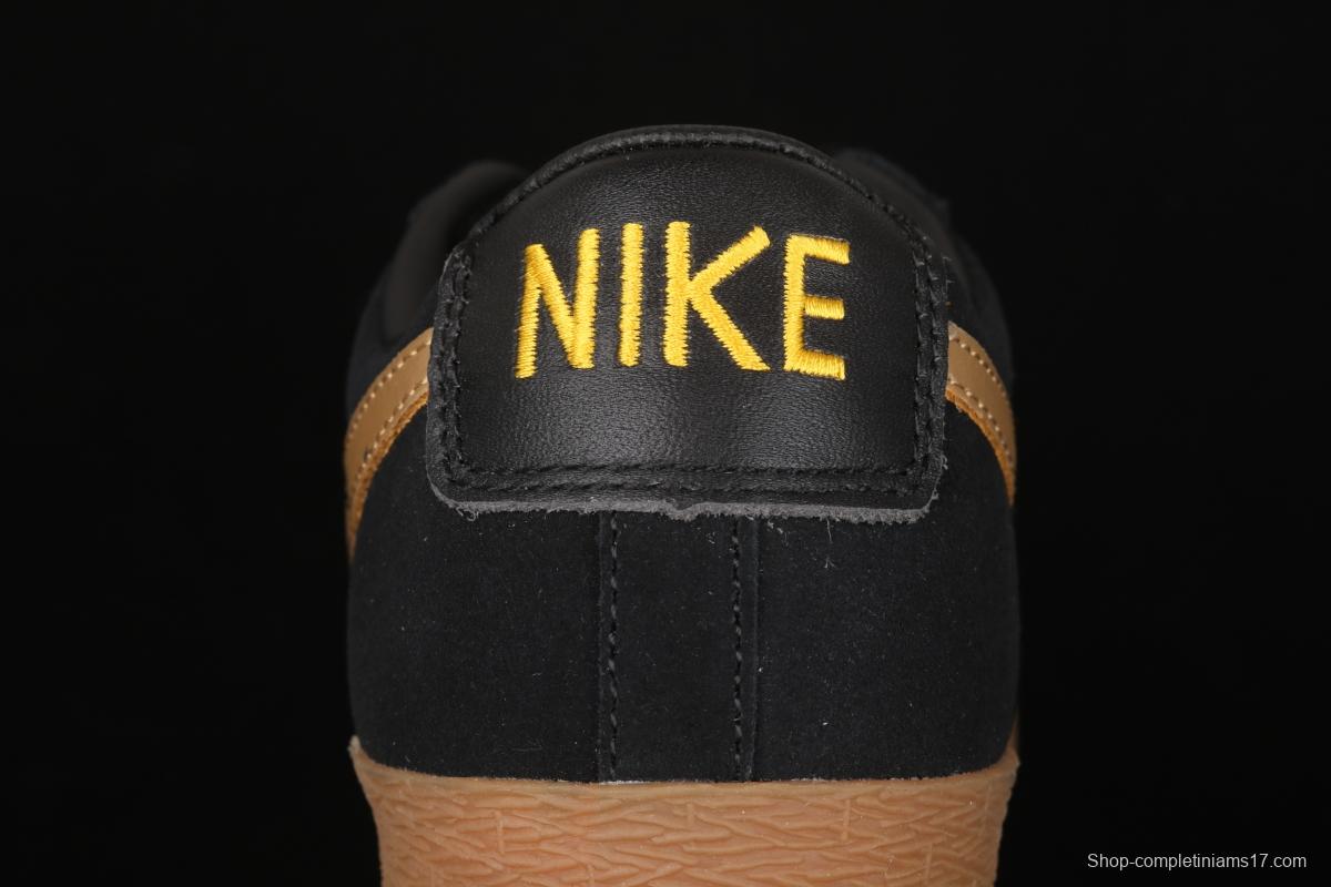 NIKE Blazer Low SD Trail Blazers black gold casual board shoes 616829-998