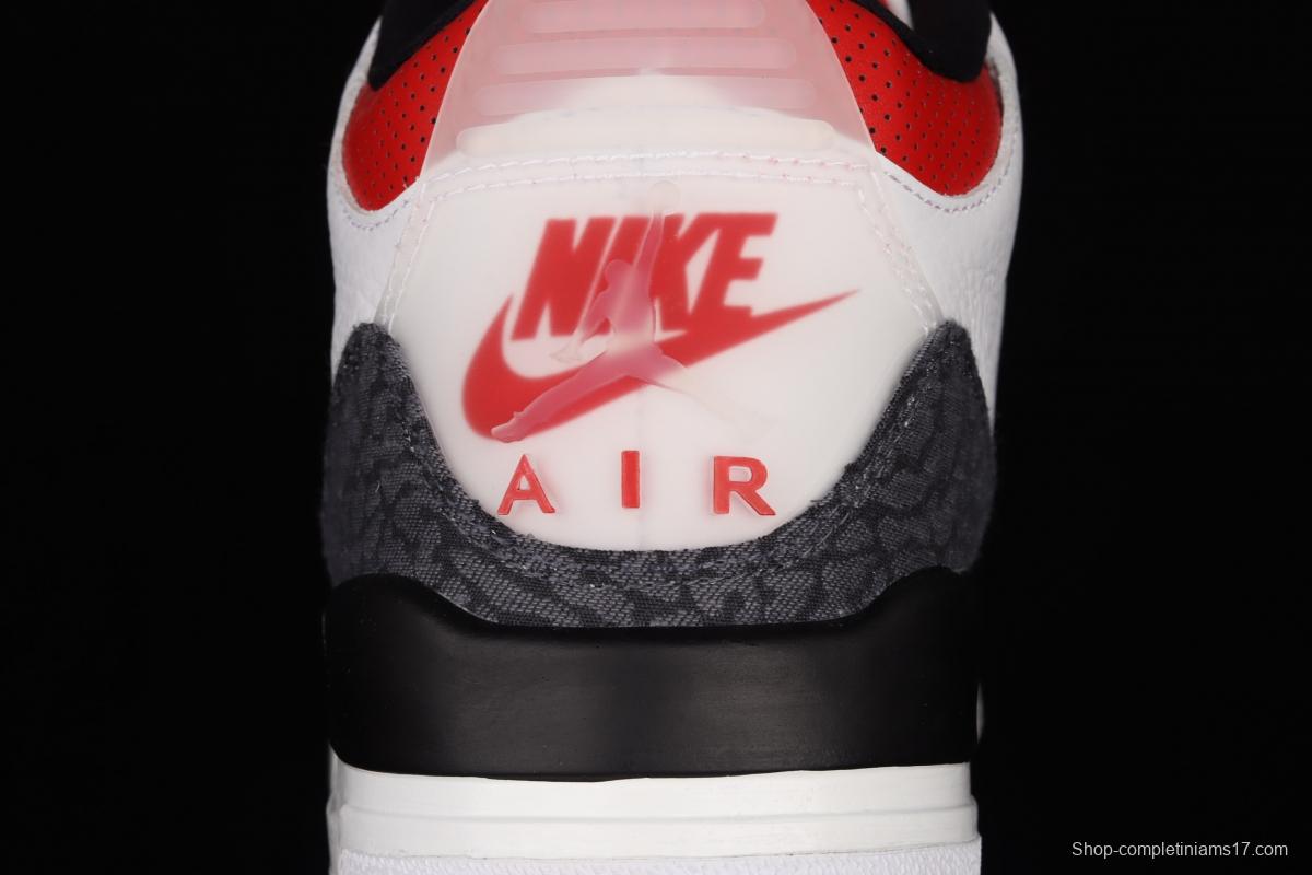 Air Jordan 3 SE DNM Fire Red AJ3 Joe 3 Flame Red Cowboy head layer genuine Standard CZ6431-100