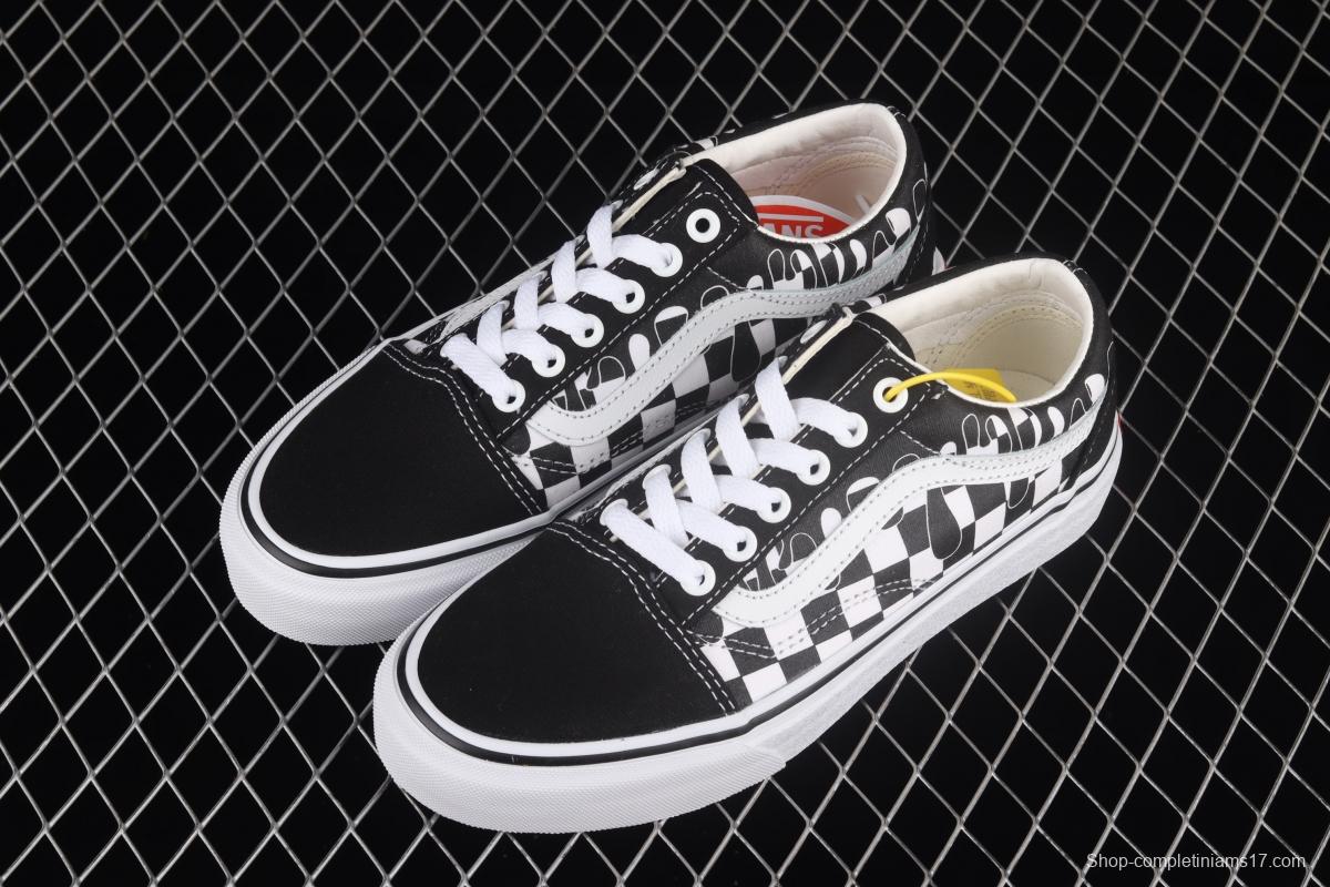 Vans Old Skool black-and-white graffiti printed low-top shoes VN0A7Q2J6UP