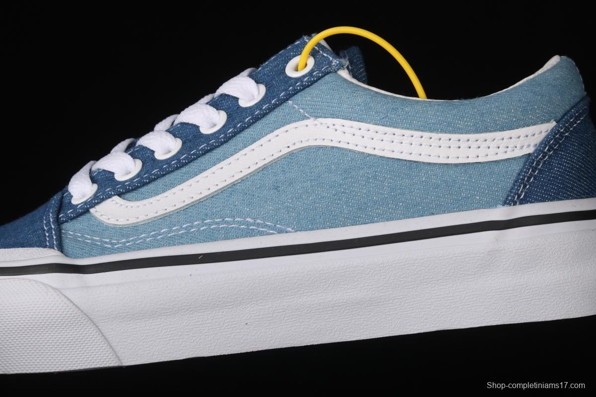 Vans Style 36 half-moon jeans blue side stripes low-edge sports board shoes VN0A38G1Q69