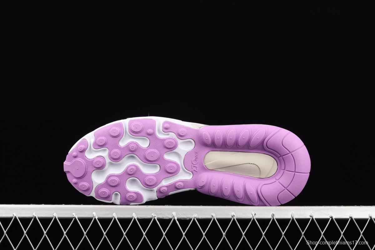 NIKE Air Max 270React new high frequency mesh hollowed-out half-palm air cushion running shoes CZ1609-100