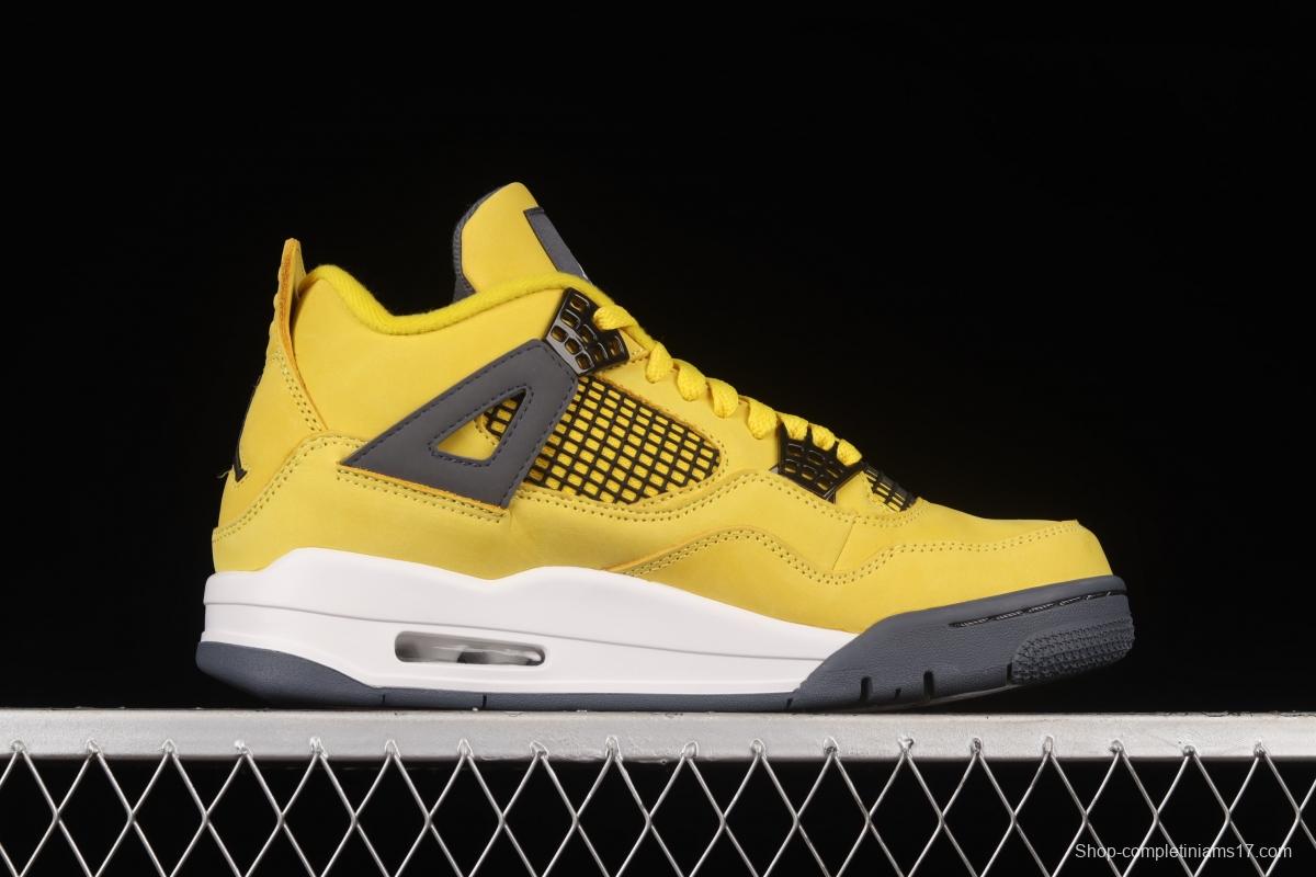 Air Jordan 4 Retro Lightning duplicates white and yellow electric letter CT8527-700