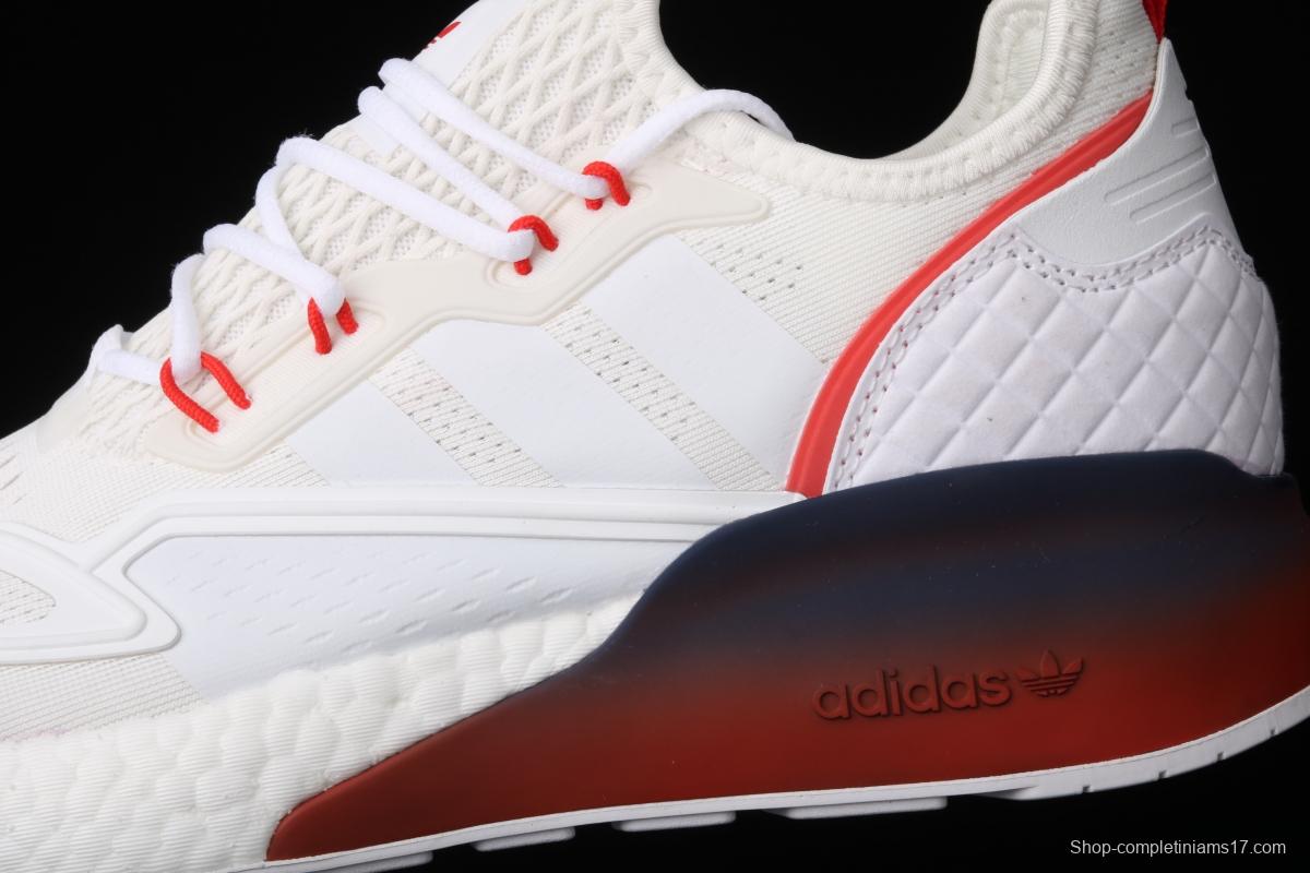 Adidasidas ZX 2K Boost FZ4640 2020 summer new clover popcorn vintage running shoes