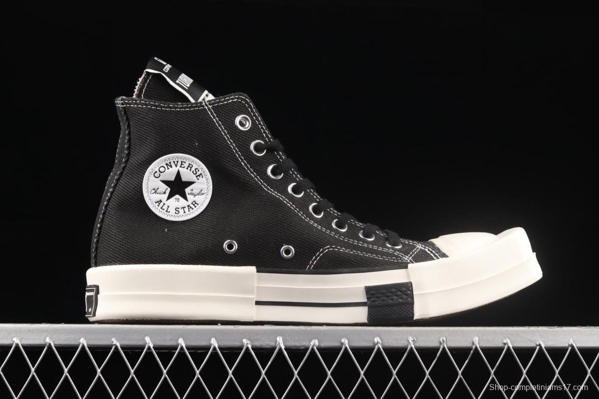 Rick Owens Drkshdw x Converse Turbodrk Hi square head co-named high-top canvas shoes 172344C