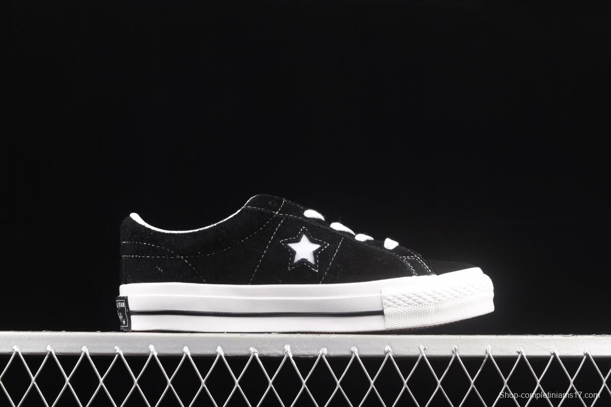 Converse One Star 21ss modified suede black and white low upper shoes 171587C