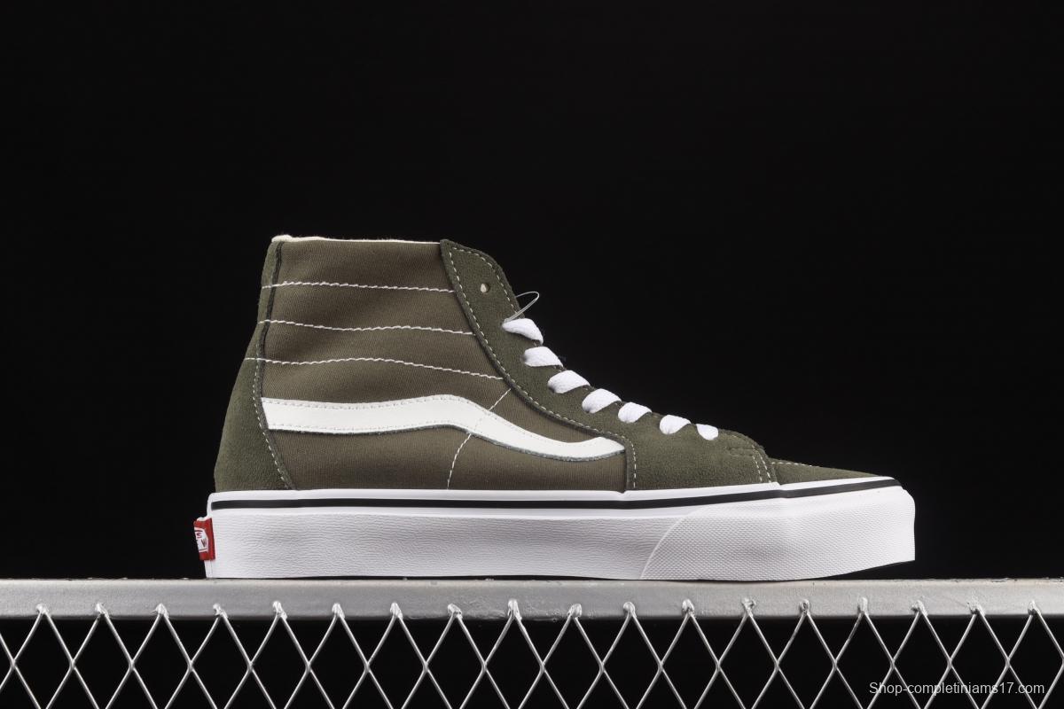 Vans SK8-Hi dark green high-top casual board shoes VN0A4U160FI