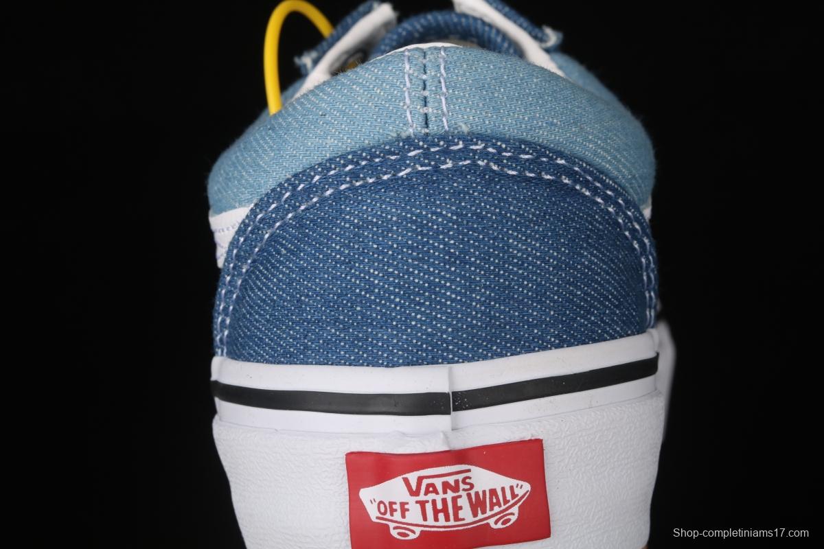 Vans Style 36 half-moon jeans blue side stripes low-edge sports board shoes VN0A38G1Q69