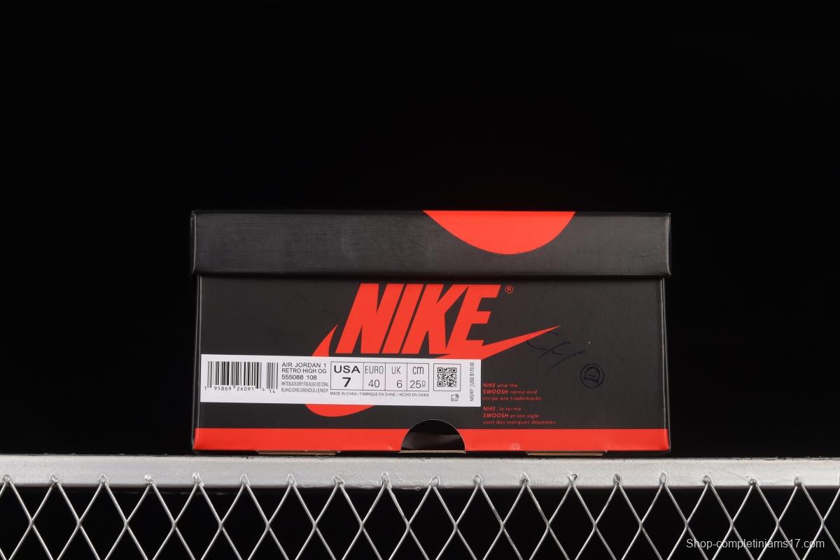 Air Jordan 1 High OG Stage Haze Black Grey Toe 555088-108