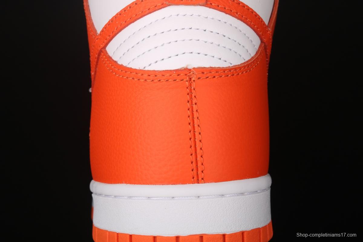 NIKE DUNK SB High Syracuse full-top white orange skateboard shoes 850477-101