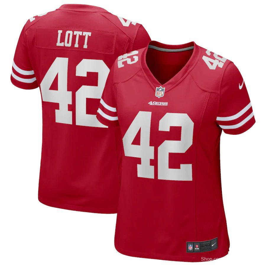 Women's Ronnie Lott Scarlet Retired Player Limited Team Jersey