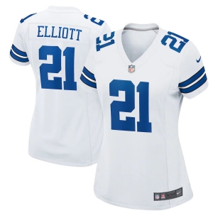 Women's Ezekiel Elliott White Player Limited Team Jersey