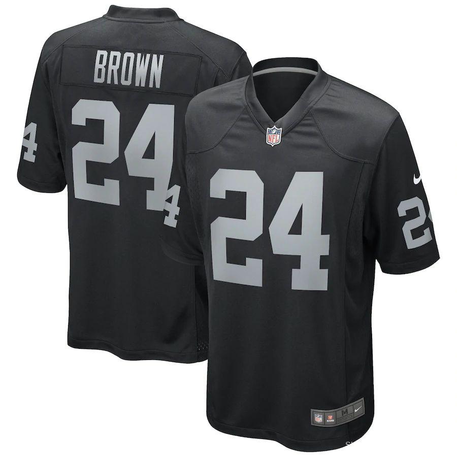 Men's Willie Brown Black Retired Player Limited Team Jersey