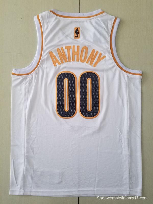 Carmelo Anthony 00 White Golden Edition Jersey