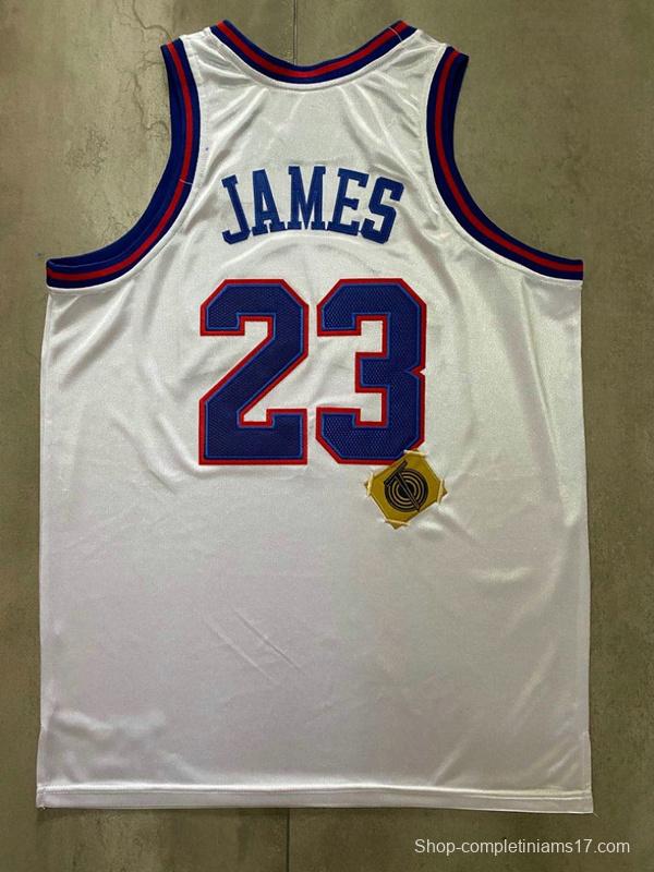 Men's LeBron James White Retro Classic Team Jersey