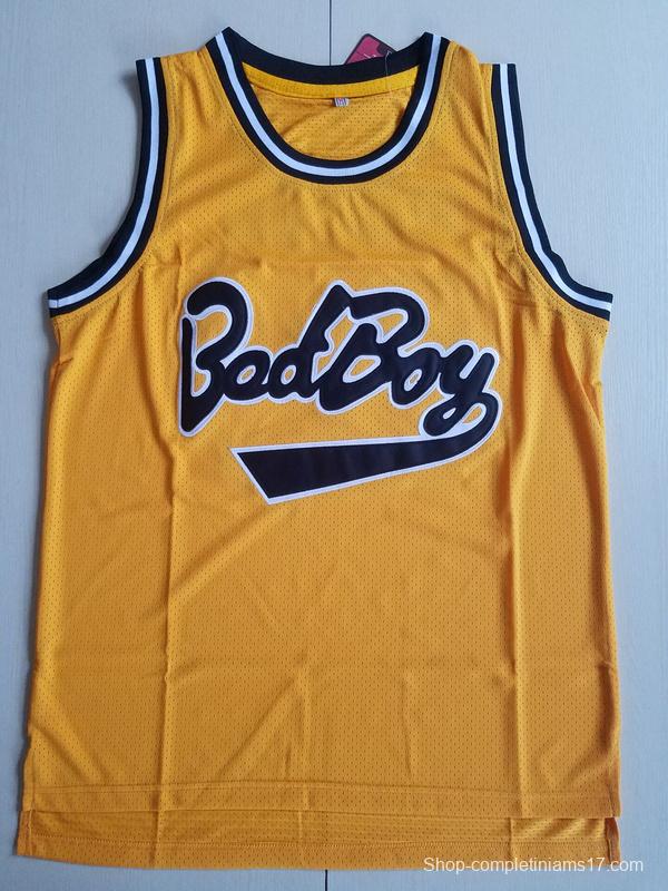 Notorious B.I.G. Biggie Smalls 72 Bad Boy Yellow Basketball Jersey