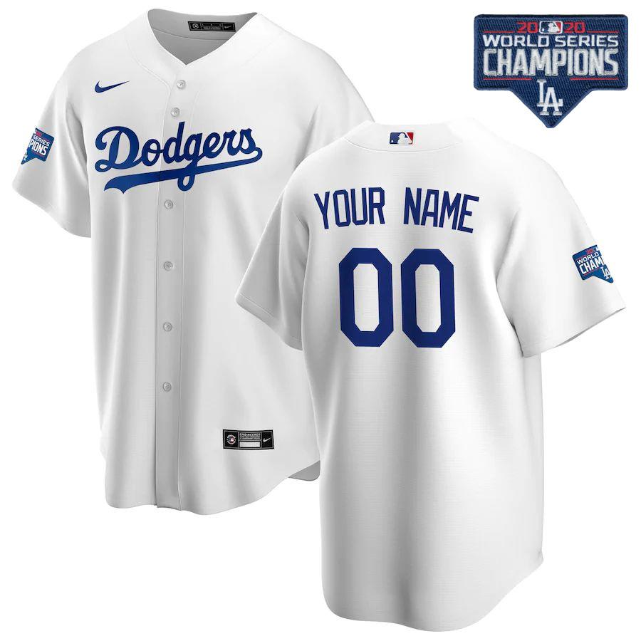 Men's White 2020 World Series Champions Home Custom Team Jersey