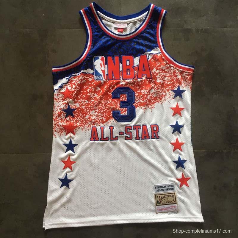 Men's Allen Iverson White Retro Classic Team Jersey