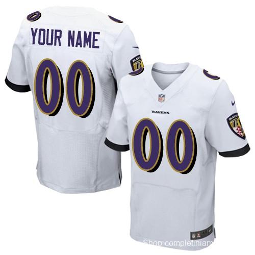 Men's White Customized Elite Team Jersey