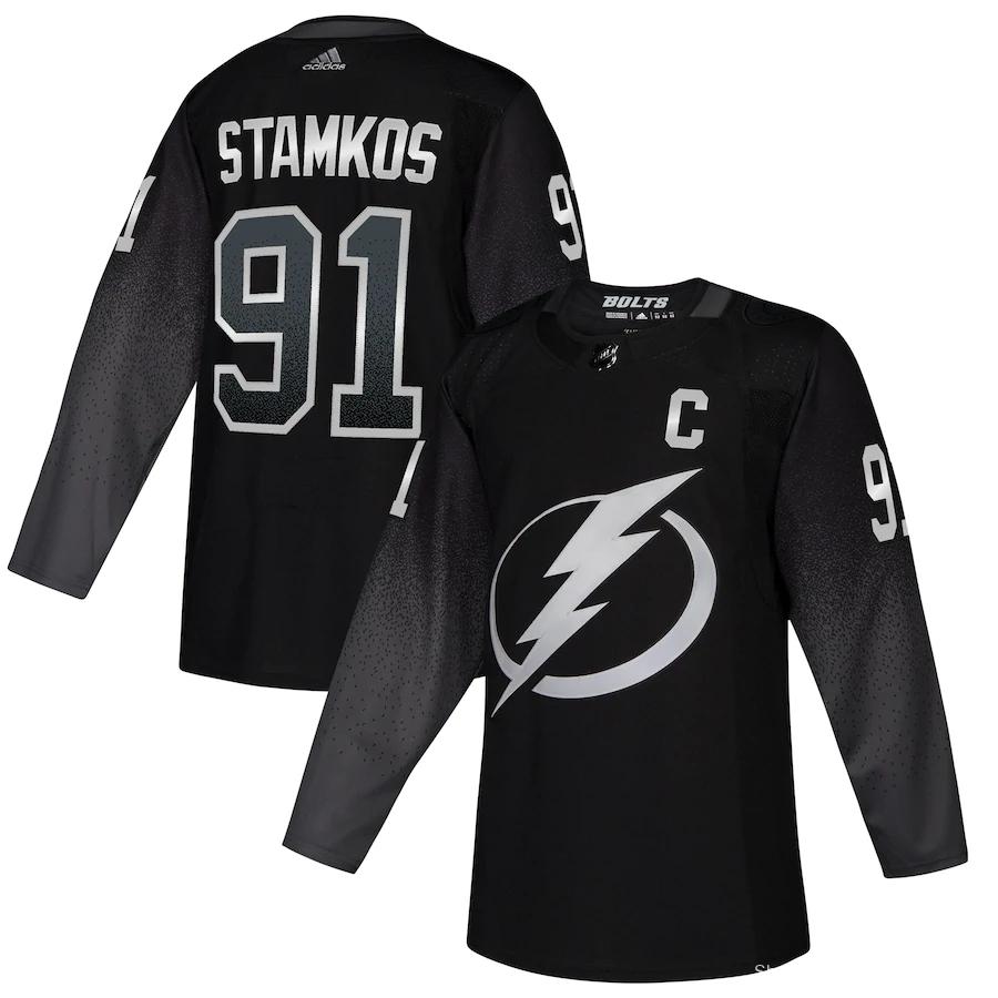 Men's Steven Stamkos Black Alternate Player Team Jersey